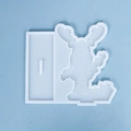 Macro shot of translucent silicone mold for DIY Christmas reindeer and base ornaments - Christmas Deer Ornament Mold