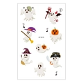 Waterproof Halloween temporary tattoos featuring cute cartoon ghosts and pumpkins - Cartoon Ghost Various Shapes (EC-819)