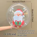Inflatable 13.7 inch Christmas globe with Santa Claus figure and gift box decoration - Santa Claus In-Ball