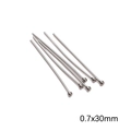 Silver stainless steel ball head pins 0.7x30mm for DIY jewelry making accessories - Ball Head Pin 0.7x30mm (20 pcs/Pack)