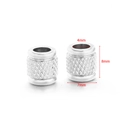 Polished silver stainless steel cylinder beads for DIY jewelry with 4mm inner hole - 8*7*4mm Mesh Hole Bead / Steel