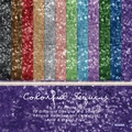 Colorful Sequins paper pad for DIY scrapbooking with 12 designs of 6x6 inch 160gsm cardstock - R2329a 24 Sheets