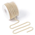 Chaîne à perles de haute qualité avec base dorée sur bobine pour la création de bijoux - 10 Yards/Rouleau