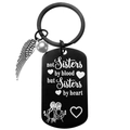 Detail of engraved black stainless steel keychain with feather charm and white pearl - Black Engraved Style