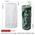 Angel wings silicone candle mold with detailed product dimensions and weight specs - Dreamy Girl C RX-144