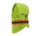 Cagoule de protection haute visibilité en polaire jaune avec bandes réfléchissantes - Style à Bandes Réfléchissantes 3 / Jaune Néon