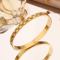 【208】gold Waffle Bracelet