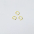 Three pale yellow metal jump rings for jewelry making with high gloss lacquered finish - Light Yellow