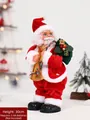 30cm electric Santa Claus doll in red velvet outfit with gift sack for Christmas decor - Twerking Dancing Santa (Musical)
