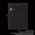 A4 transparent 4-pocket card sleeves binder refills with clear size and thickness guide - A4 11 Holes Horizontal 2-Pocket Double-Sided Pages 10 Sheets 100#