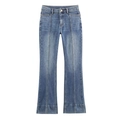 Jean évasé bleu pour femme avec coutures verticales élégantes et coupe ajustée moderne - XS / Bleu