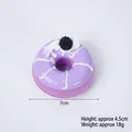 Donut giocattolo in PU viola con bacche, diametro 7 cm e altezza circa 4,5 cm - Viola-Gelsi