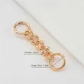 Golden metal chain strap extension with 2.0cm width and 2.5cm ring for handbags - 14cm / Bright Gold