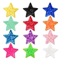 Set of 12 colorful sequin star patches for DIY clothing decoration on white background - Star Full Set 12 Designs