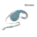 Correa retráctil Kimpets para perro en verde azul Marte con mango gris antideslizante - 3.00m / Verde Azul Marte
