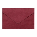 Mini burgundy textured paper envelope with vintage linen finish for gift cards - Burgundy