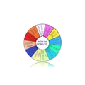 Broche giratorio de esmalte con rueda de decisión y frases motivadoras coloridas - Broche Now I'm Going To