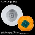 Molde grande de silicona con forma de caqui para repostería y velas con medidas - Grande--Transparente
