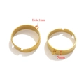 Golden DIY stainless steel ring blank with 1mm hole and 5mm width for jewelry making - Style C (Width 5mm/Hole 1mm) / Gold