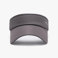 Deep grey wide brim sun visor with interspace logo for summer outdoor running - Dark Gray