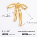 Golden bow-knot stainless steel pendant charm, waterproof and hypoallergenic style - PJ91010-Simple Bow