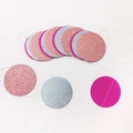 Rosa und silberne Glitzer-Papiergirlande für Geburtstage und Hochzeitsdekorationen - Glitzer Roségold+Glitzer Silber+Rosarot