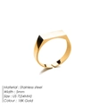 Anello da uomo in acciaio inossidabile placcato oro 18 carati largo 5 mm - US7 / Oro 18K