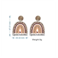 Rainbow Special Education leopard print glitter earrings with 47mm size dimensions - Special Education Rainbow