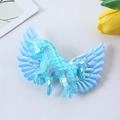 Jolie pince à cheveux licorne ailes d'ange pour filles, accessoire pailleté bleu brillant. - Pince à Cheveux Bleue