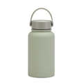 Minimalist 650ml stainless steel sports water bottle in matte sage green finish - 650ml / Regular Fit / Bean Green