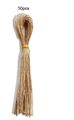 Lote de 50 cuerdas de yute natural marrón para etiquetas de tarjetas de regalo - Cuerda de Yute 25cm / 4.4*9.5cm
