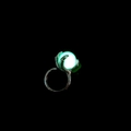 Vintage luminous dragon claw necklace with glowing green bead in gothic hip hop style - Ring / Antique Silver Green Glow