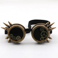 Macro view of bronze steampunk goggles with gold spikes and gear details - 31 Punk Goggles