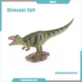 Realistic Giganotosaurus dinosaur toy figure with purple stripes and a rock base - Giganotosaurus (BL-5248)