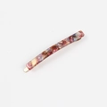 Pink and purple marble acetate hair clip with golden metal fastener for women - Rainbow