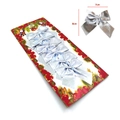 Set di 6 fiocchi di Natale argento glitterati per albero 7x8cm su carta rossa - Carta Da 8 Cm Argento 1 Confezione Da 6 Pezzi