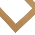 Golden brushed texture mat board for creative art display with white bevel cut detail - Leather Color (with Fabric Texture)