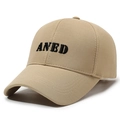 Klassieke kaki baseballpet met hoogwaardig zwart 3D-geborduurd ANED-logo voor heren - Khaki