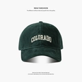 Dark green cotton baseball cap with Colorado embroidery for men and women - COLO Cap-Dark Green