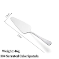 Pelle à gâteau dentelée en acier inoxydable 304 de 23cm avec dimensions détaillées - Pelle à Gâteau Crantée en Acier Inoxydable 304