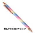 No.9 Rainbow glitter air release tool pen for vinyl wrapping with rose gold accents - No. 9 Rainbow