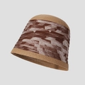 Japanse stijl ademende bucket hat met tweekleurige geweven geometrische patronen - M(56-58cm) / Khaki