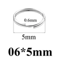 DIY jewelry making: 0.6x5mm silver stainless steel double jump ring connectors - 0.6x5mm / Silver