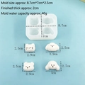 Animal silicone mold for chocolate and soap making featuring cat and bear shapes - Dog Cat Mold