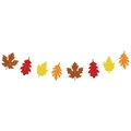 Glitzernde Ahornblatt-Girlande für Erntedankfest mit roten und orangefarbenen Herbstblättern - Blatt Banner (Y-00264-1)