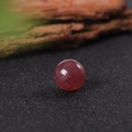 Polished red natural agate stone sphere 16mm crystal round bead for jewelry making - Strawberry Quartz