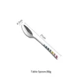 Stainless steel dinner spoon with colorful geometric pattern handle 21cm 88g - Dinner Spoon