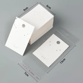 White jewelry display cards with OPP bags, 9x6cm cardboard for earrings and necklaces - 6*9cm Cardboard (Card Only)