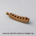 Caramel matte banana hair clip small size 10cm elegant claw clip for half-up hair - Small / Yellow Coffee
