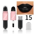 Matzwarte 2-in-1 lippenstift en lipgloss set nr. 15 in een roze capsule-ontwerp - Kleur 15